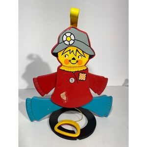 Vintage Fisher Price Scarecrow Pull Toy Baby Toddler Educational Toy